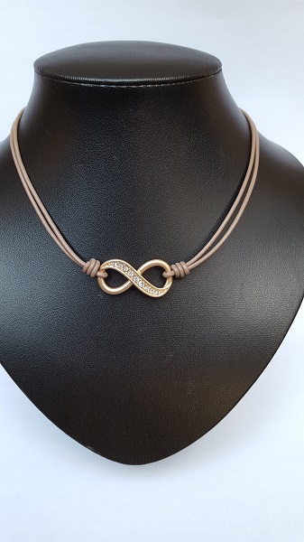 Ketting infinity taupe