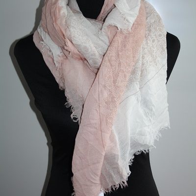 Roze sjaal met print