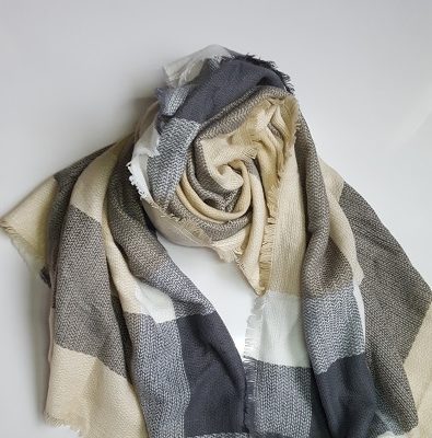 sjaal beige-grijs