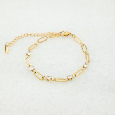 Armband white gem