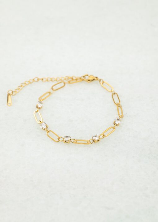 Armband white gem
