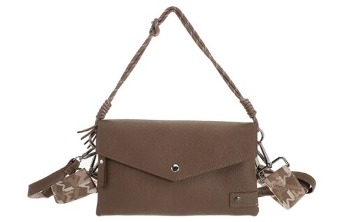 Donker bruine crossbody/schoudertasje Stanfield - Afbeelding 2
