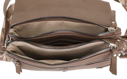 Donker bruine crossbody/schoudertasje Stanfield - Afbeelding 5