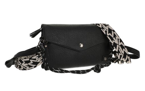 Zwarte crossbody/schoudertasje Stanfield - Afbeelding 3