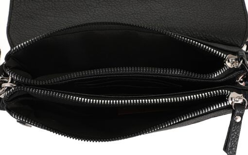 Zwarte crossbody/schoudertasje Stanfield - Afbeelding 5